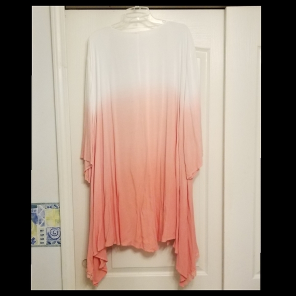 Xhilaration Dip Dye Cardigan Swim Coverup 2X 3X - Picture 3 of 8